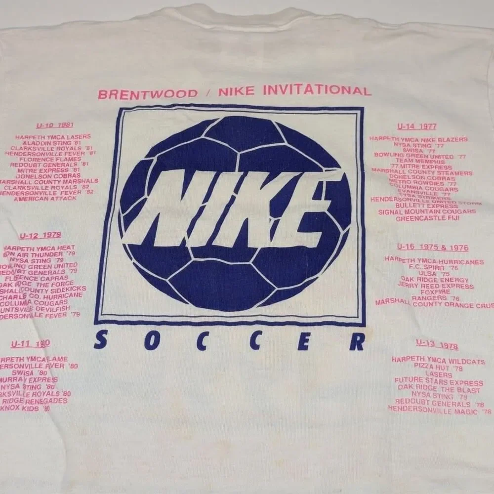 Vintage 1991 Brentwood/Nike Invitational Soccer Tournament Single Stitch T-Shirt
